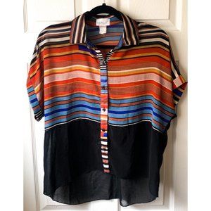 Vintage Sheer Striped Top